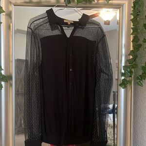 Sheer shoulder Vera wang early 2000’s button up